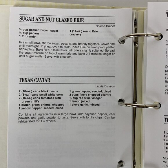 Denton Benefit League Cookbook Deliciously Denton 3 Ring Binder Recipes 2010 - Picture 7 of 15